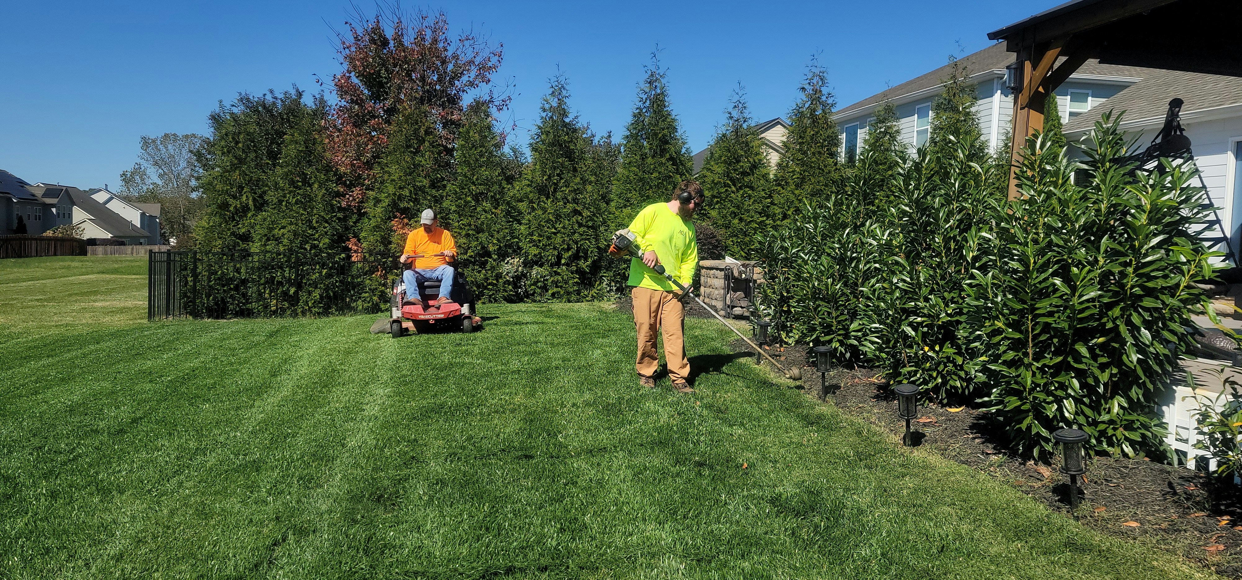 Weekly mowing and edging